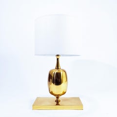 Hollywood Regency style table lamp by Philippe Barbier, France, 1970s
