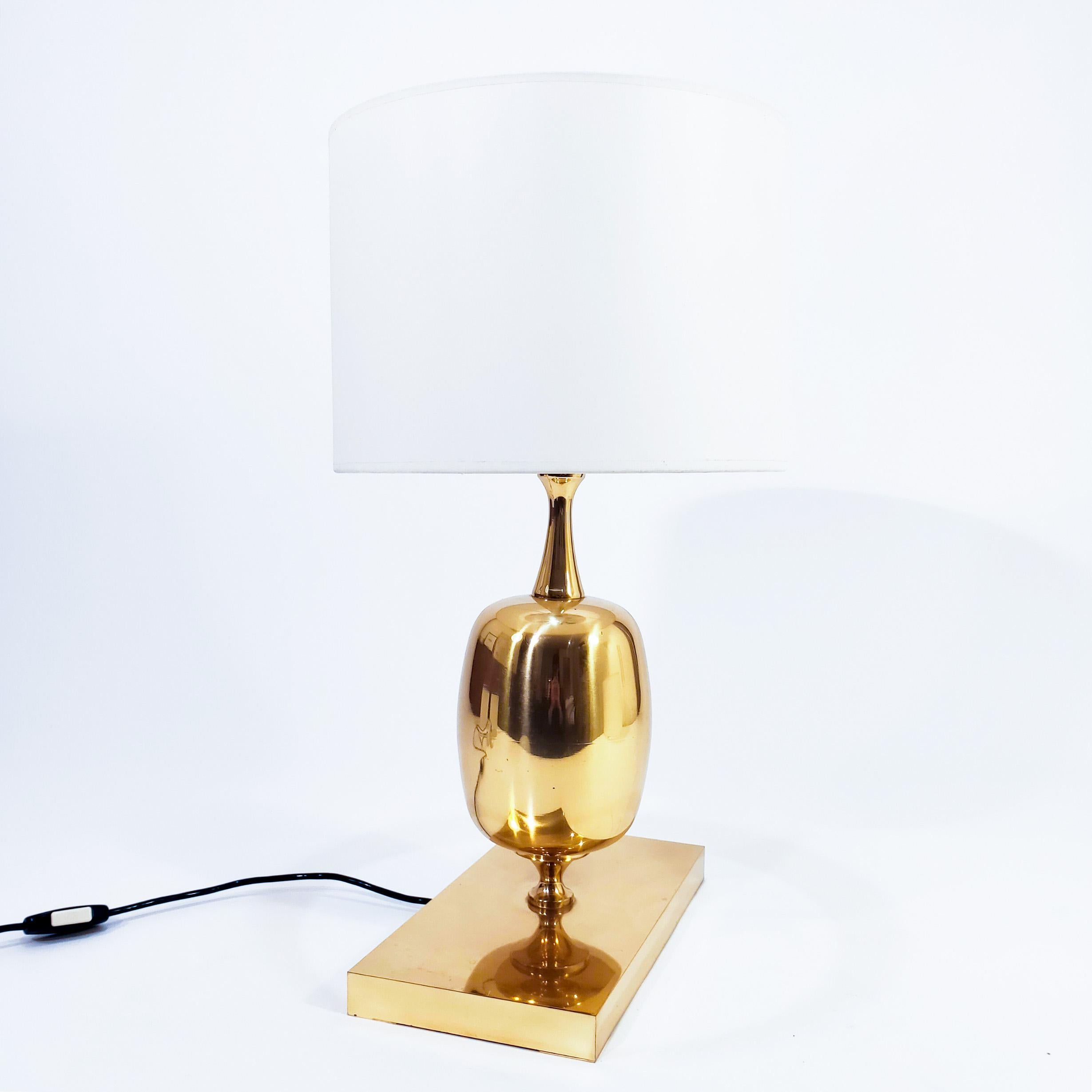 Hollywood Regency style table lamp by Philippe Barbier, France, 1970s Regencia de Hollywood en venta