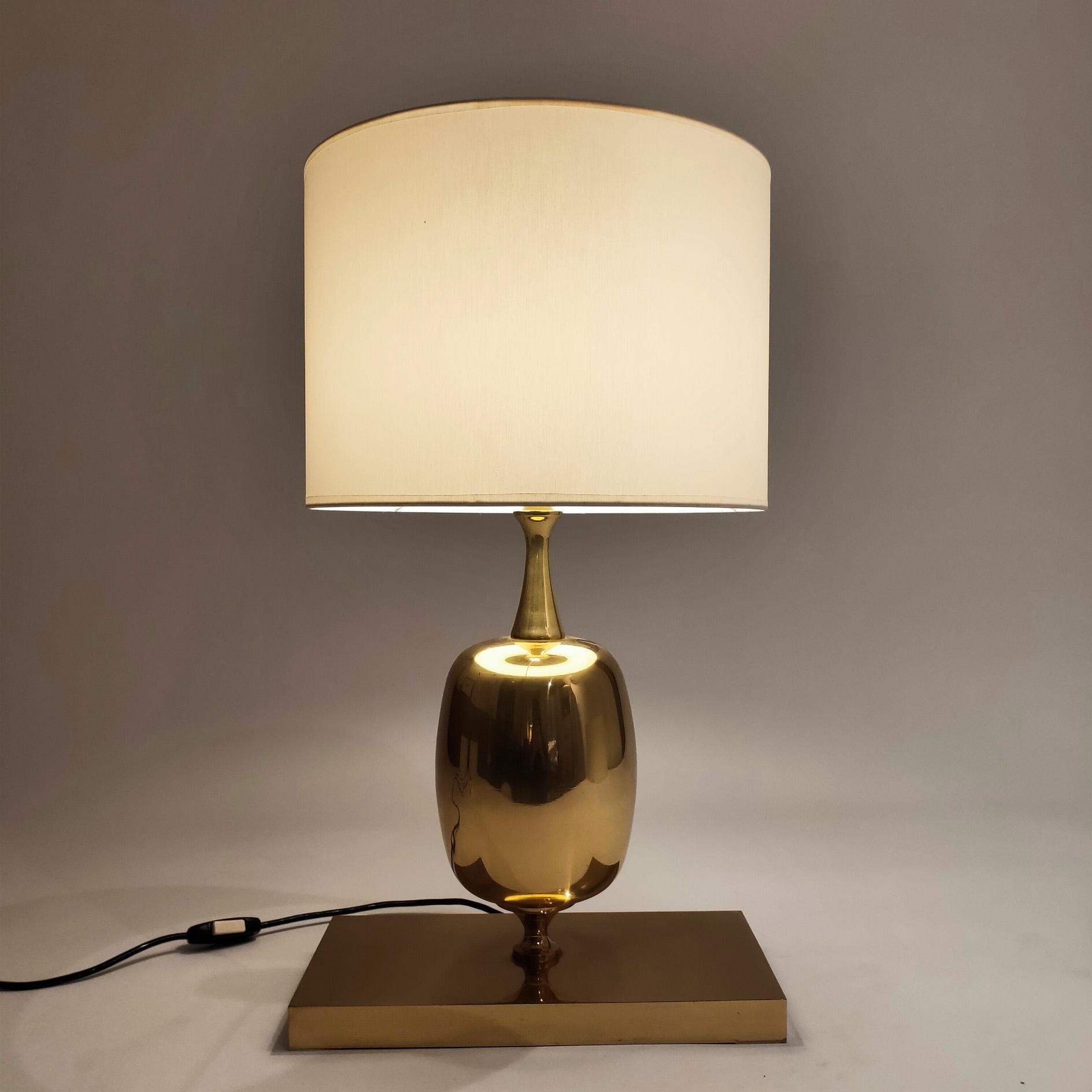 Hollywood Regency style table lamp by Philippe Barbier, France, 1970s Francés en venta