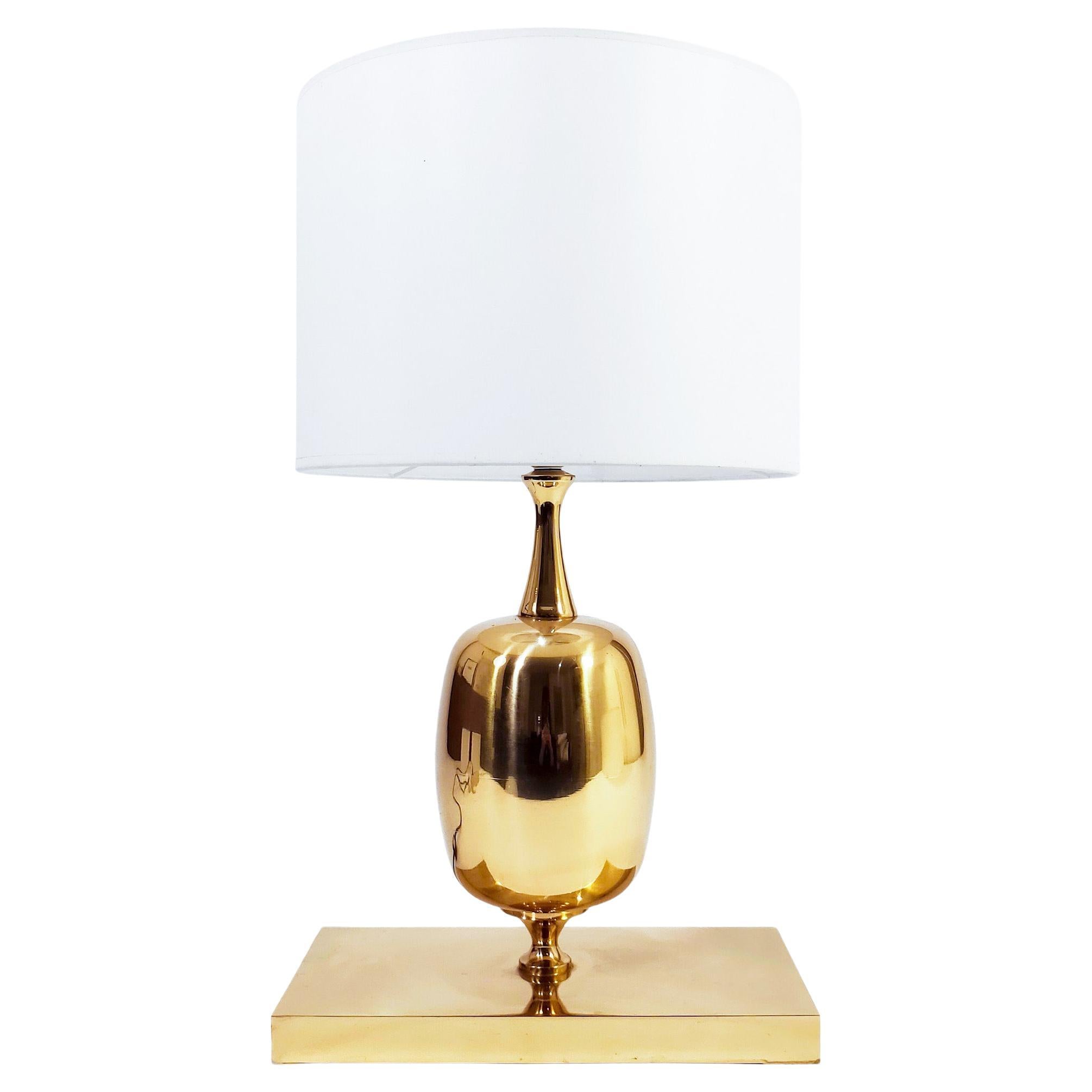 Hollywood Regency style table lamp by Philippe Barbier, France, 1970s en venta