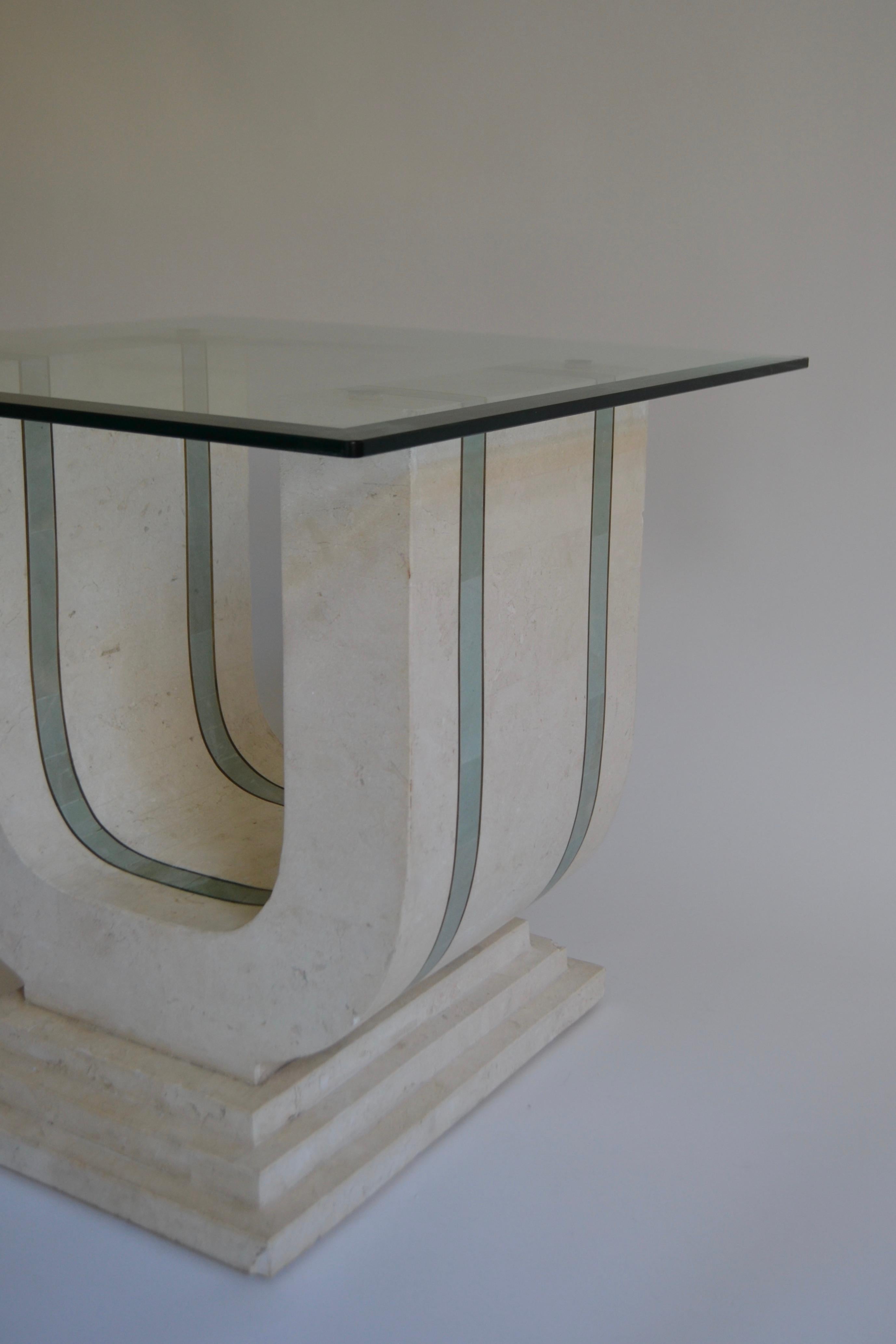 Hollywood Regency Style Tessellated Stone Coffee Table by Maitland Smith, 1980s For Sale 1