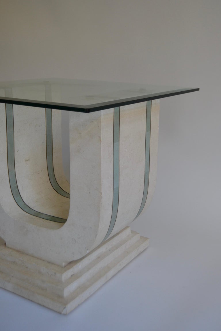 Hollywood Regency Style Tessellated Stone Coffee Table by Maitland Smith, 1980s For Sale 1