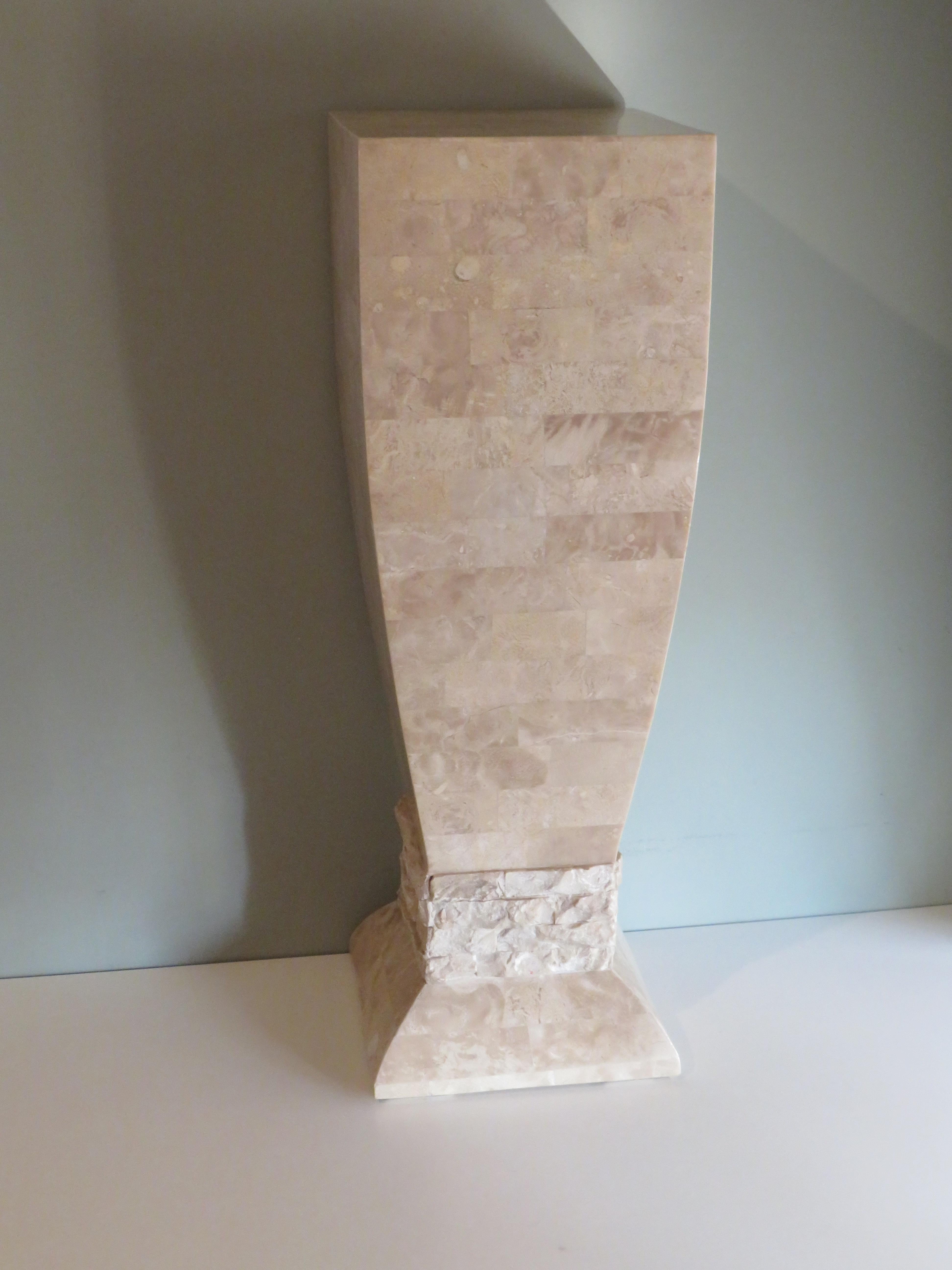 Hollywood Regency Style Travertine Column, Pedestal, Italy, 1970s For Sale 5