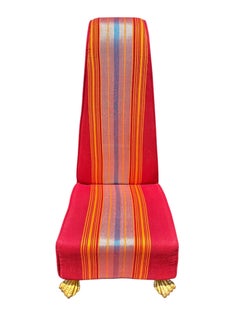 Hollywood Regency Style Upholstered Slipper Chair