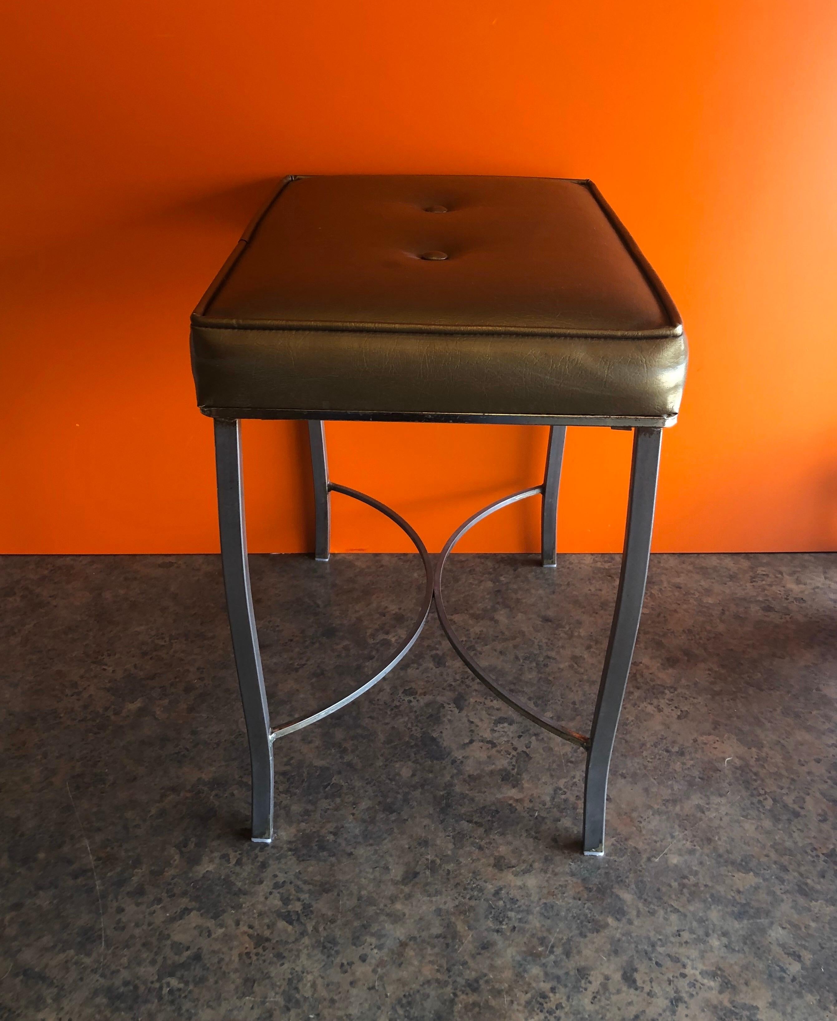 Hollywood Regency Style Vanity Stool / Ottoman by George Koch & Sons In Fair Condition In San Diego, CA