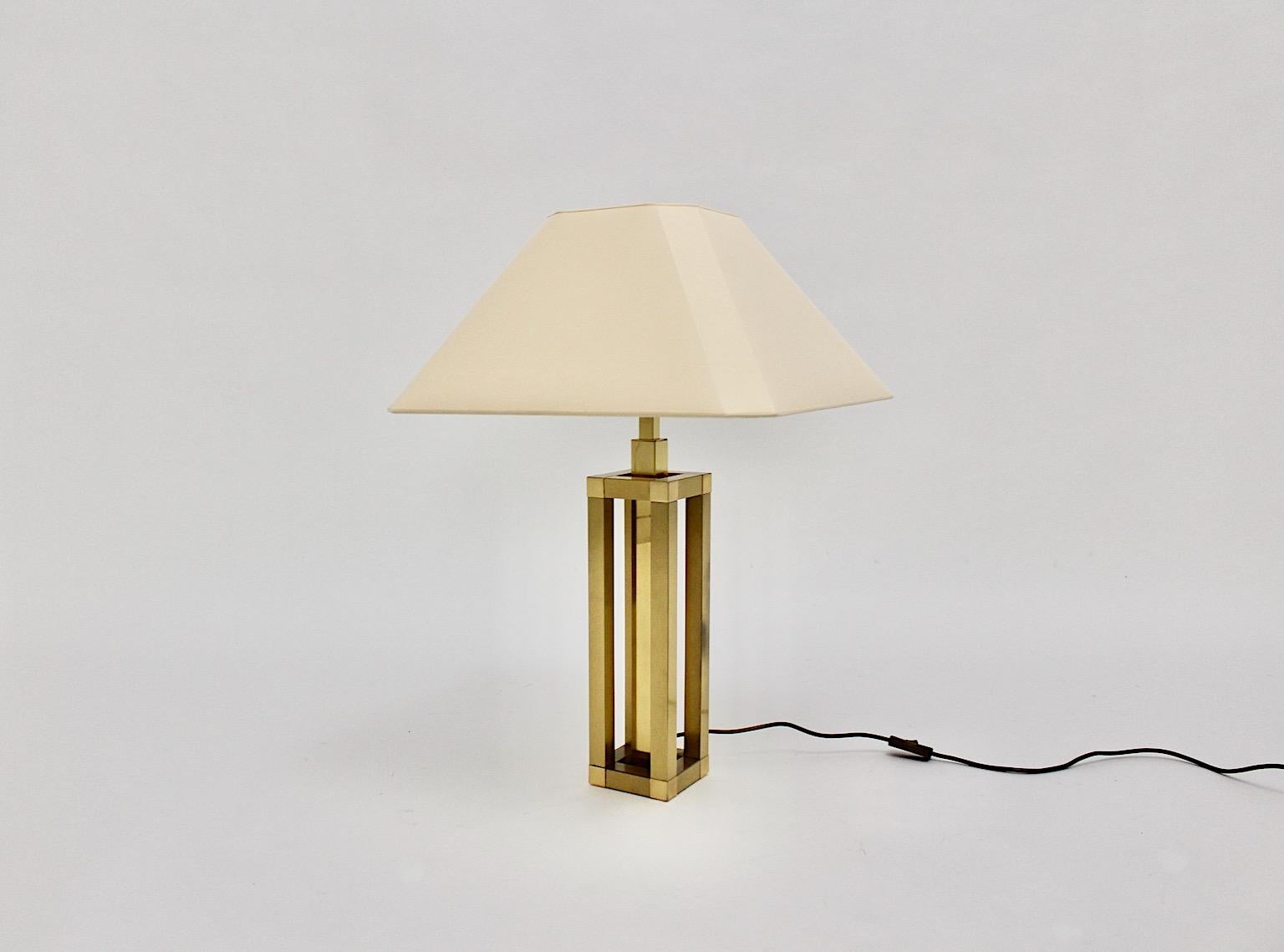 Hollywood Regency Style Vintage Brass Table Lamp Romeo Rega Style, Italy, 1970s For Sale 4