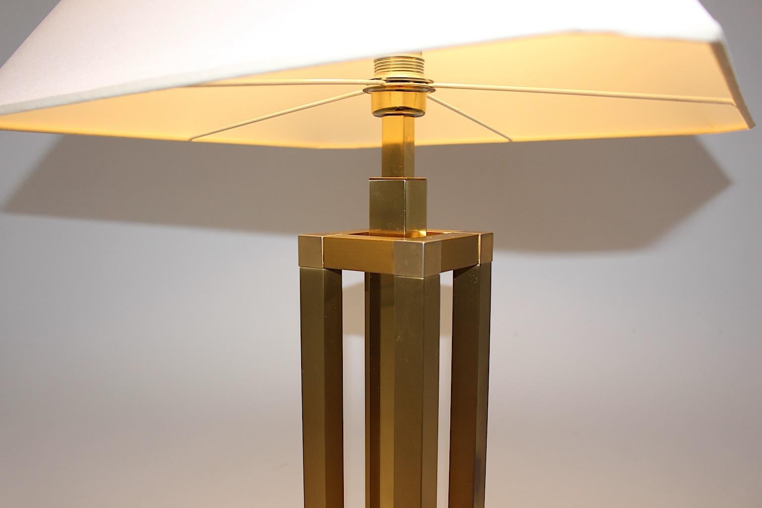 Hollywood Regency Style Vintage Brass Table Lamp Romeo Rega Style, Italy, 1970s For Sale 5