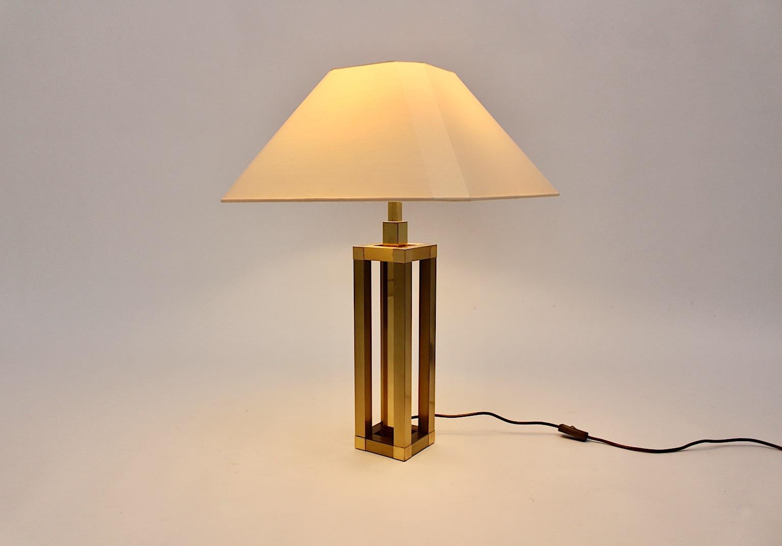 Hollywood Regency Style Vintage Brass Table Lamp Romeo Rega Style, Italy, 1970s For Sale 7