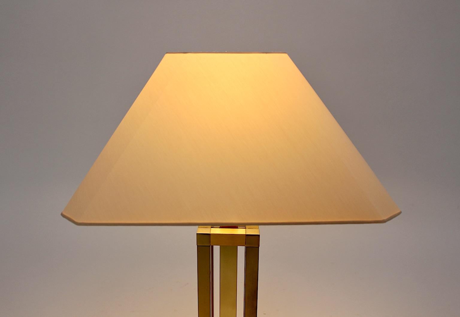 Hollywood Regency Style Vintage Brass Table Lamp Romeo Rega Style, Italy, 1970s For Sale 8