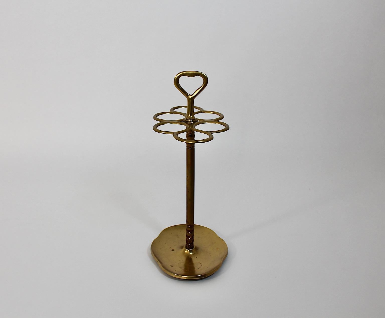 Hollywood Regency Style Vintage Brass Umbrella Stand Cane Holder 1970s Italy For Sale 3