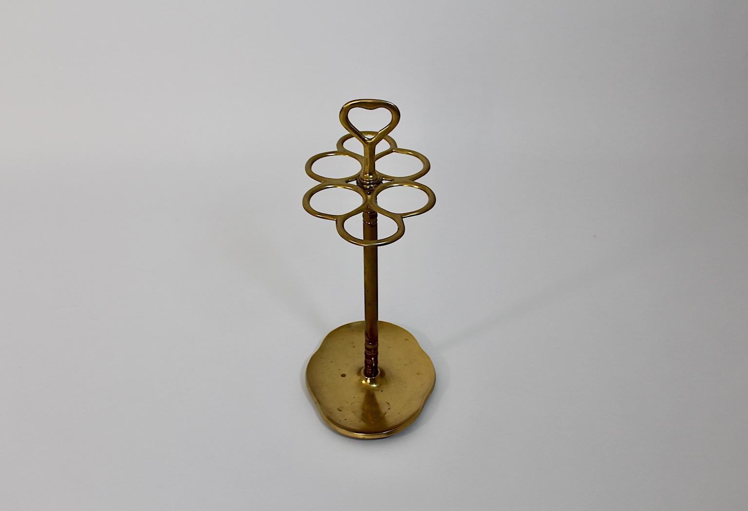 Hollywood Regency Style Vintage Brass Umbrella Stand Cane Holder 1970s Italy For Sale 5