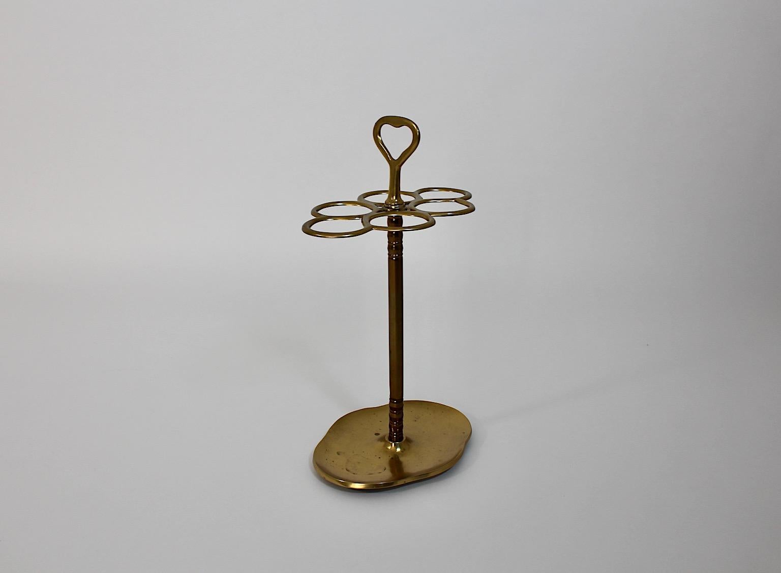 Hollywood Regency Style Vintage Brass Umbrella Stand Cane Holder 1970s Italy For Sale 2