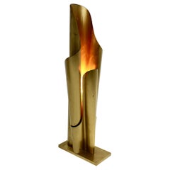 Hollywood Regency Style Vintage Cascade Brass Floor Lamp 1960s