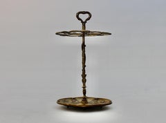 Hollywood Regency Style Vintage Cast Brass Umbrella Stand, Italy, 1970s