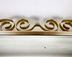Hollywood Regency Style Wall Mirror in Forged Brass Frame, Belgium, 1960s