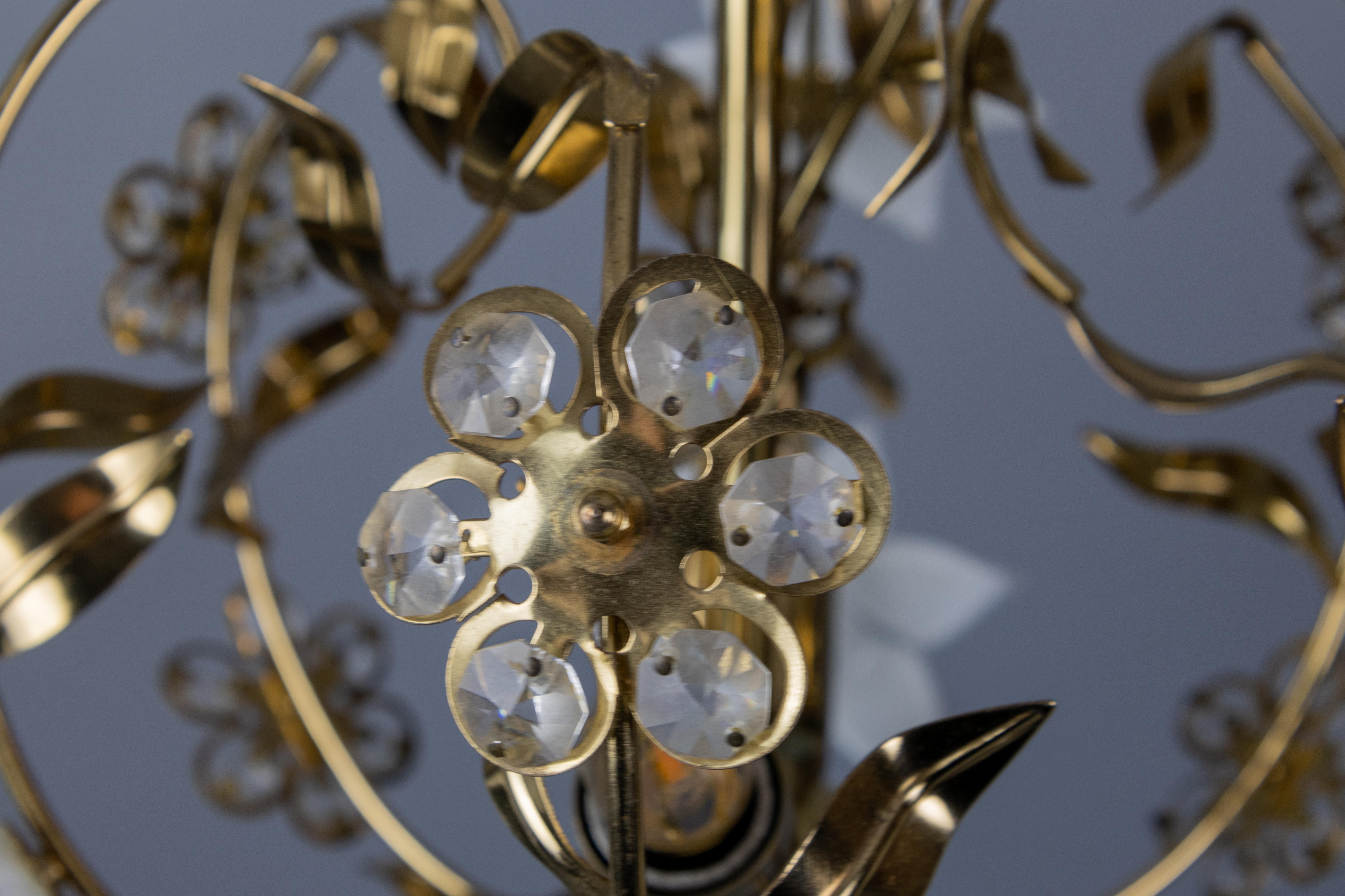 Lampadario in vetro di Murano bianco e metallo in stile Hollywood Regency, Italia in vendita 10