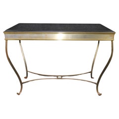 Plateau en ardoise en fer forgé de style Hollywood Regency  Table console