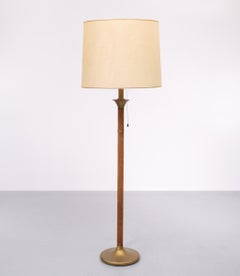 Hollywood Regency Suede Floor Lamp 1970s France