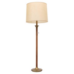 Hollywood Regency  Suede Floor Lamp 1970s France