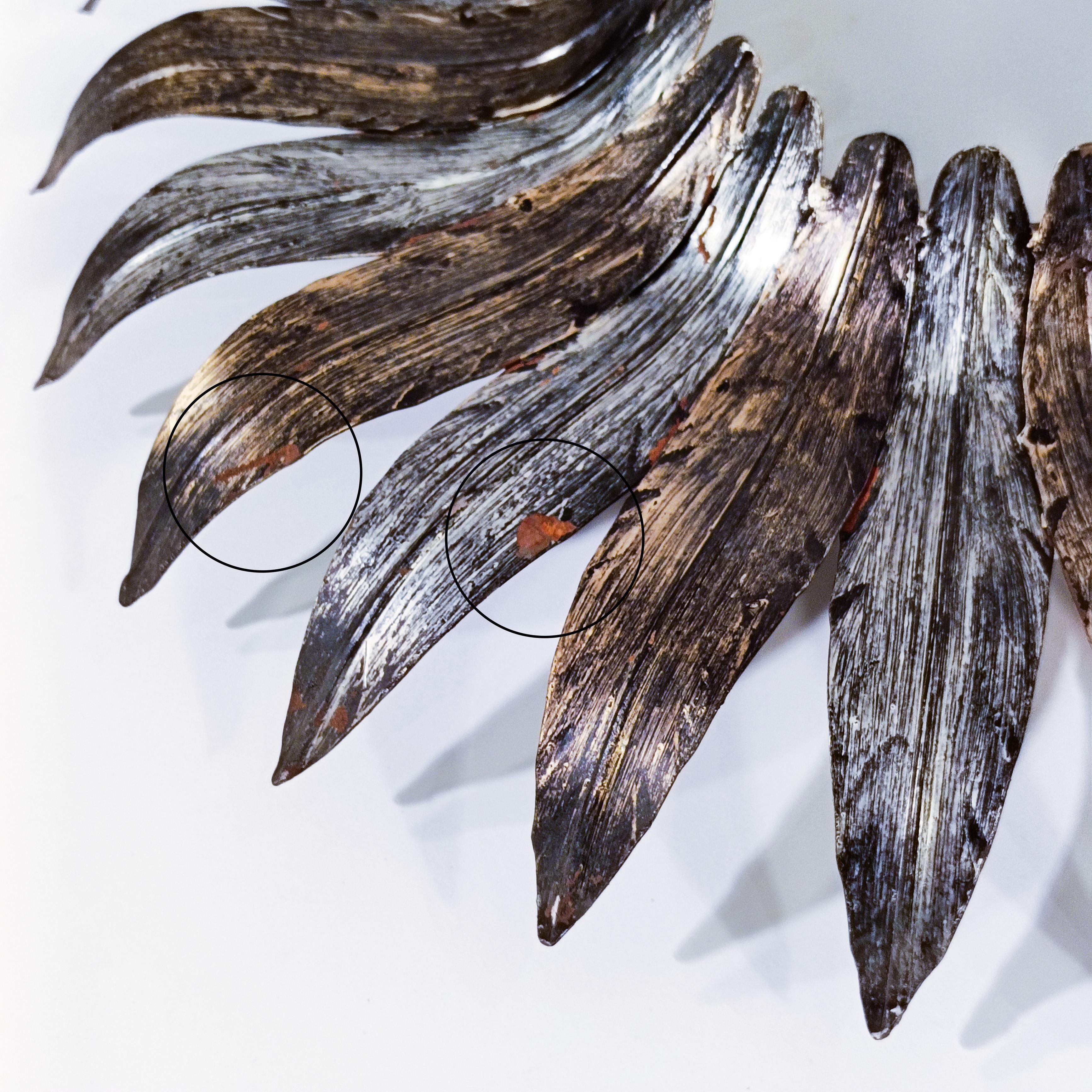 Hollywood Regency. Empotrable de hojas Sunburst de Ferro Art, España, Años 50 en venta 6