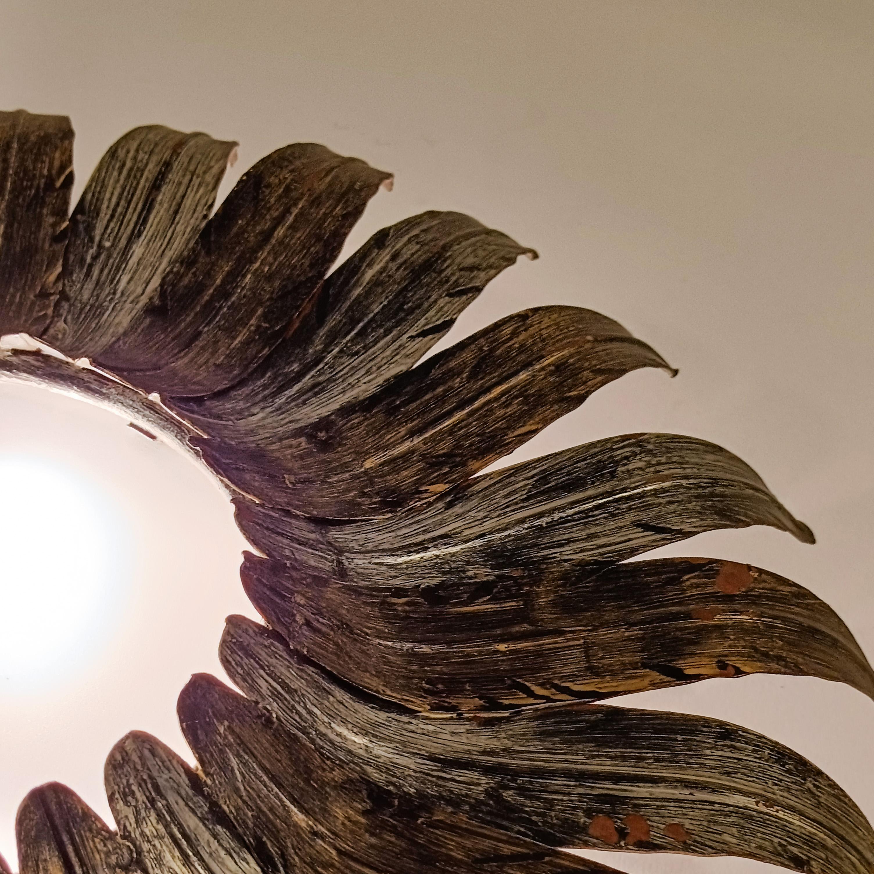 Hollywood Regency. Empotrable de hojas Sunburst de Ferro Art, España, Años 50 en Bueno estado para la venta en SANT ADRIÀ DE BESÒS, ES