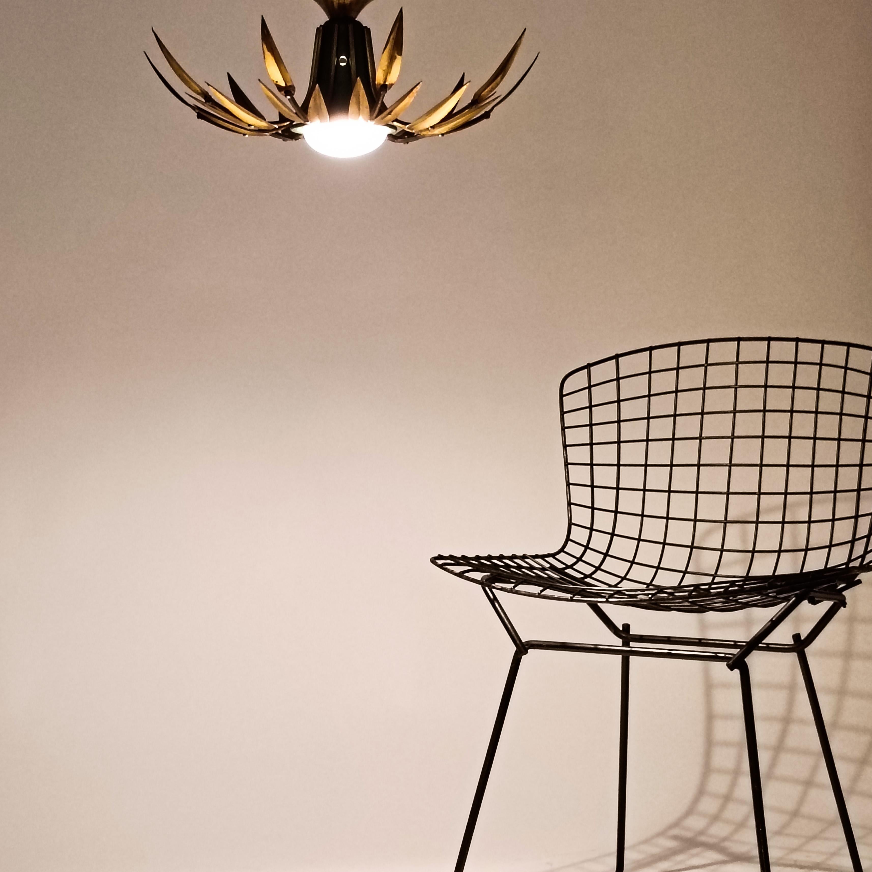 Hollywood Regency. Empotrable estilo Sunburst de Ferro Art, España, años 50 Metal en venta