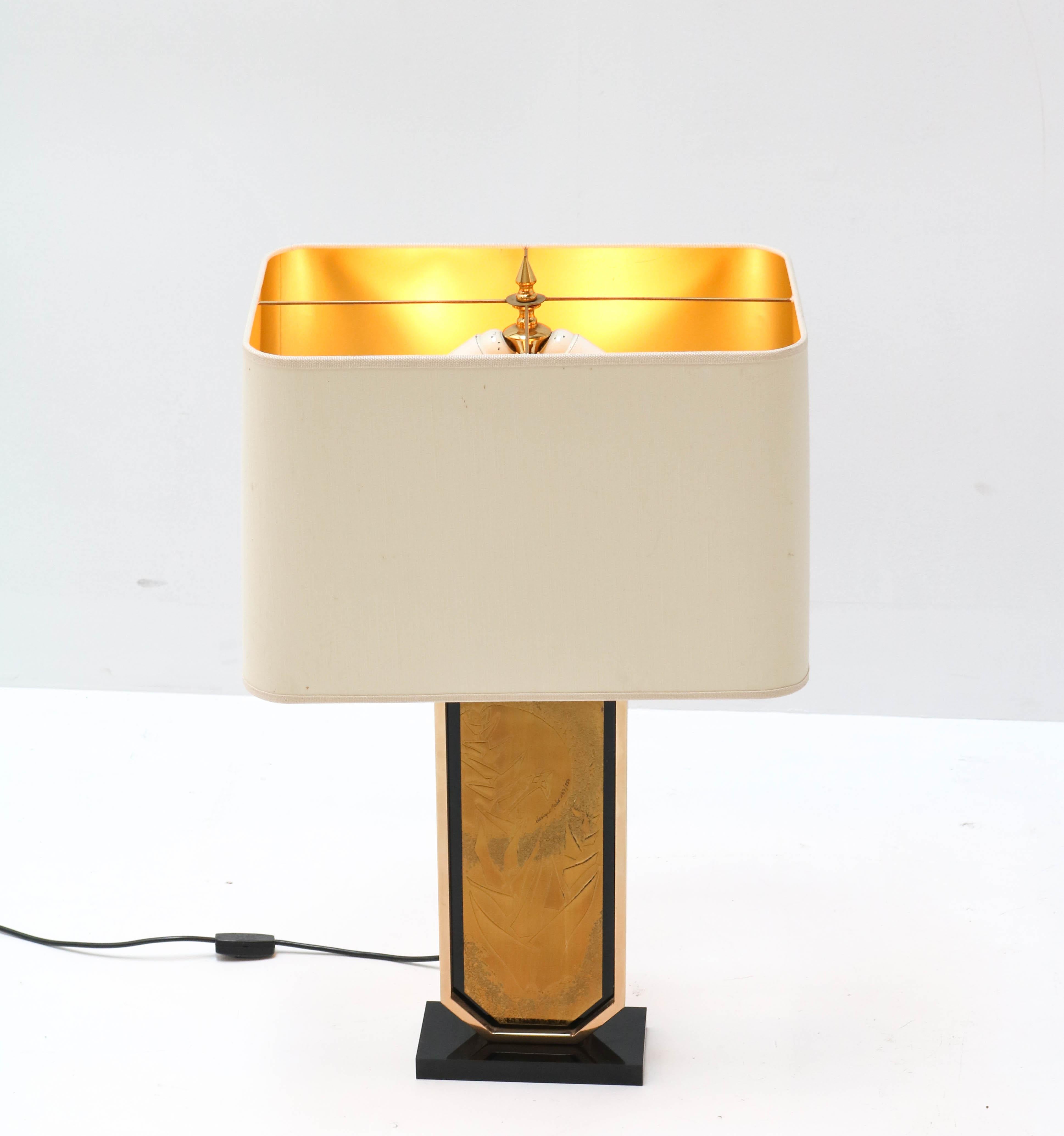 Hollywood Regency-Tischlampe von George Mathias für Designo Mah, 1970er Jahre (Belgisch) im Angebot