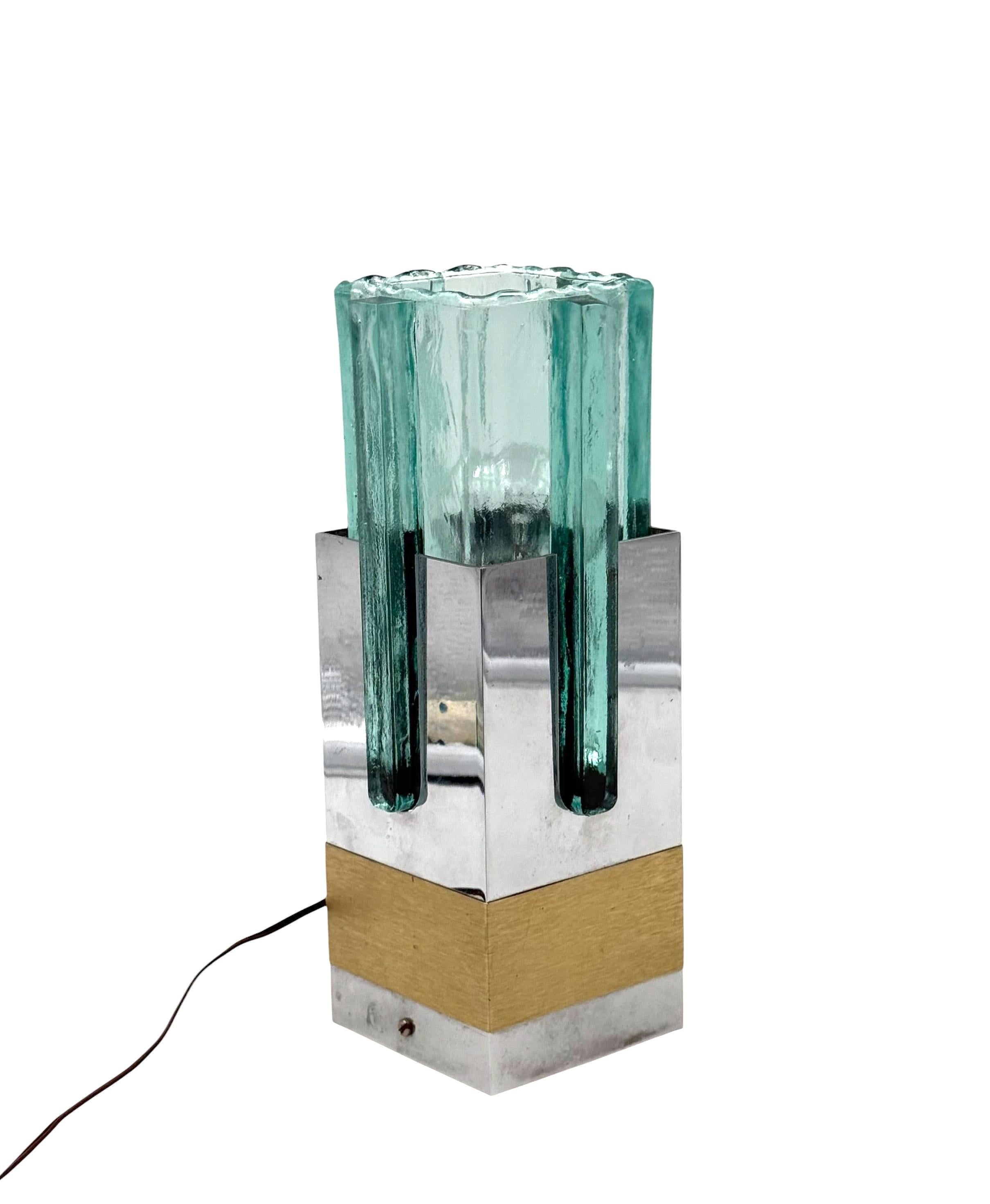 Hollywood regency table lamp, Gaetano Sciolari Italy 1970s For Sale 5