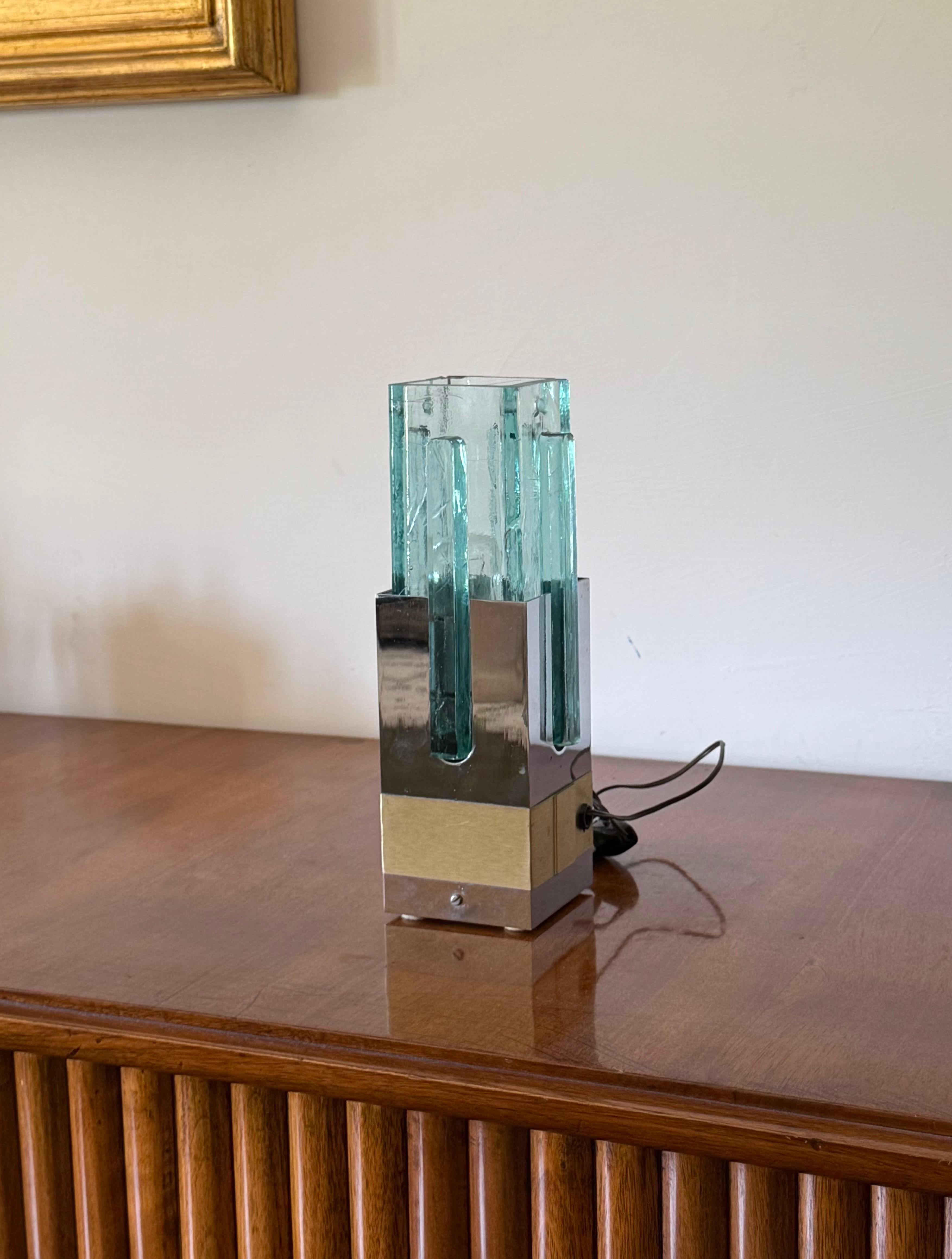 Mid-Century Modern Hollywood regency table lamp, Gaetano Sciolari Italy 1970s For Sale
