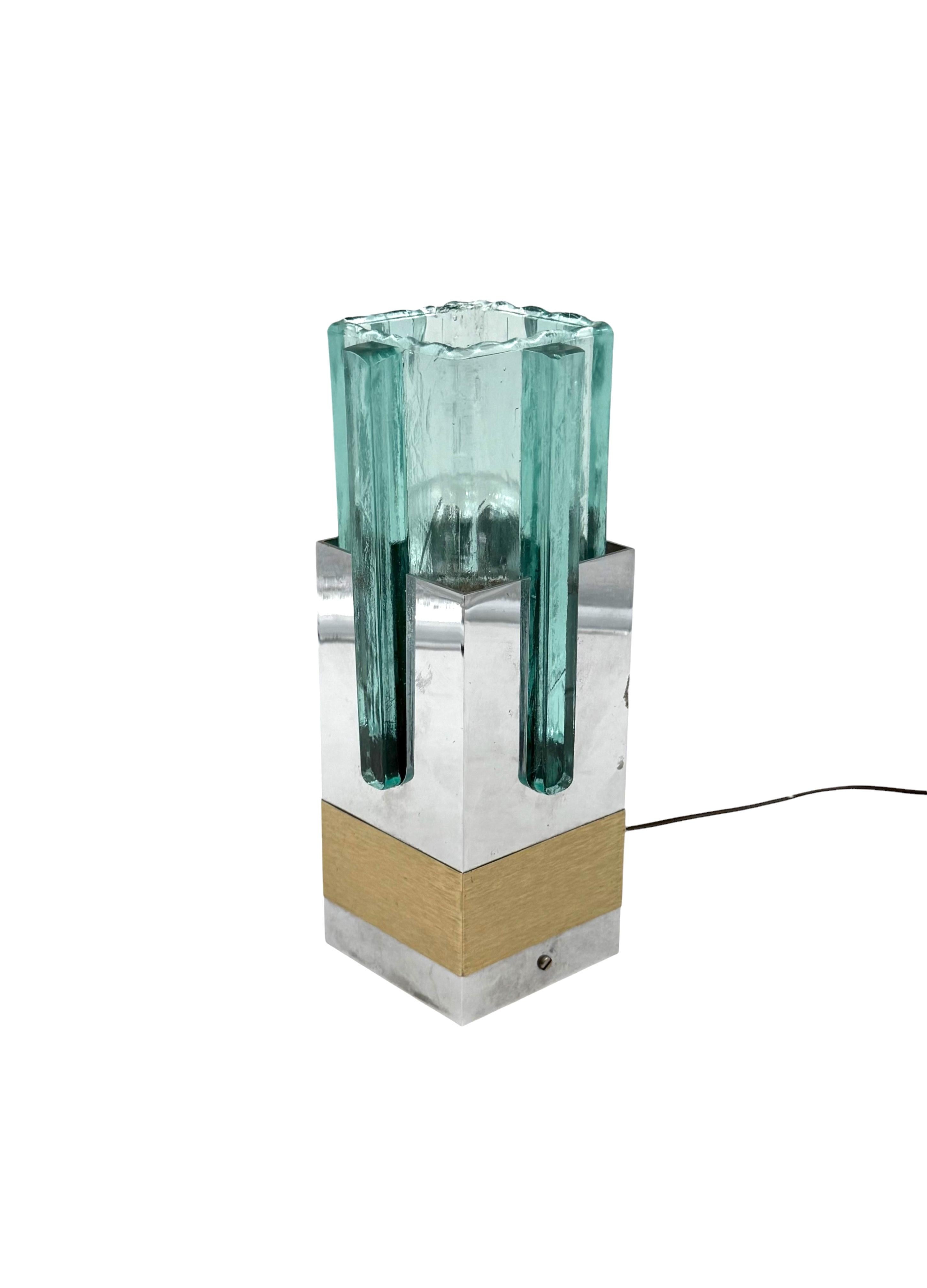 Italian Hollywood regency table lamp, Gaetano Sciolari Italy 1970s For Sale