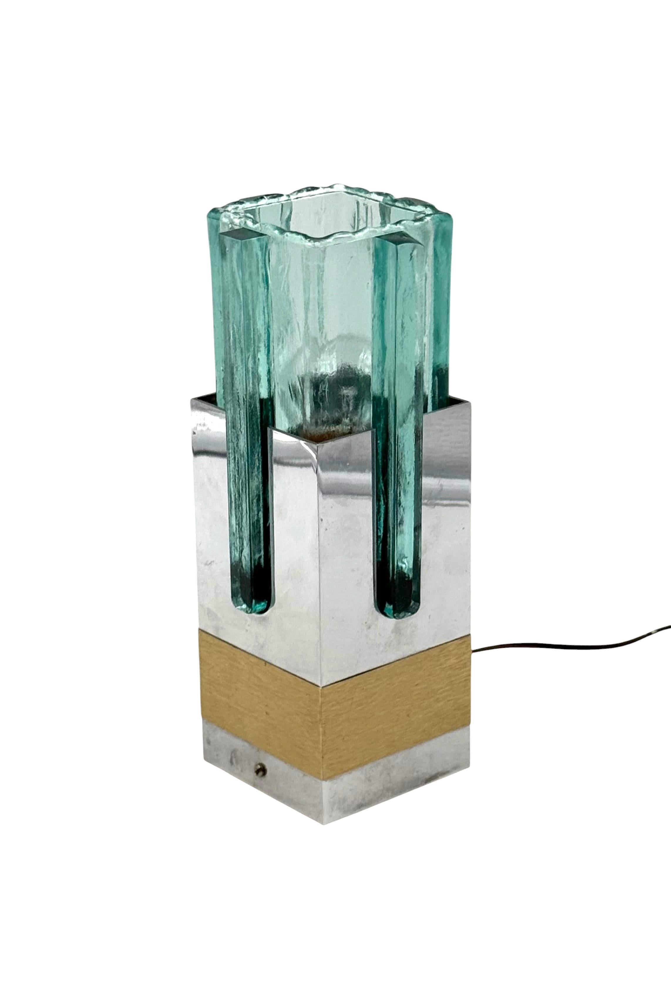 Hollywood regency table lamp, Gaetano Sciolari Italy 1970s For Sale 2