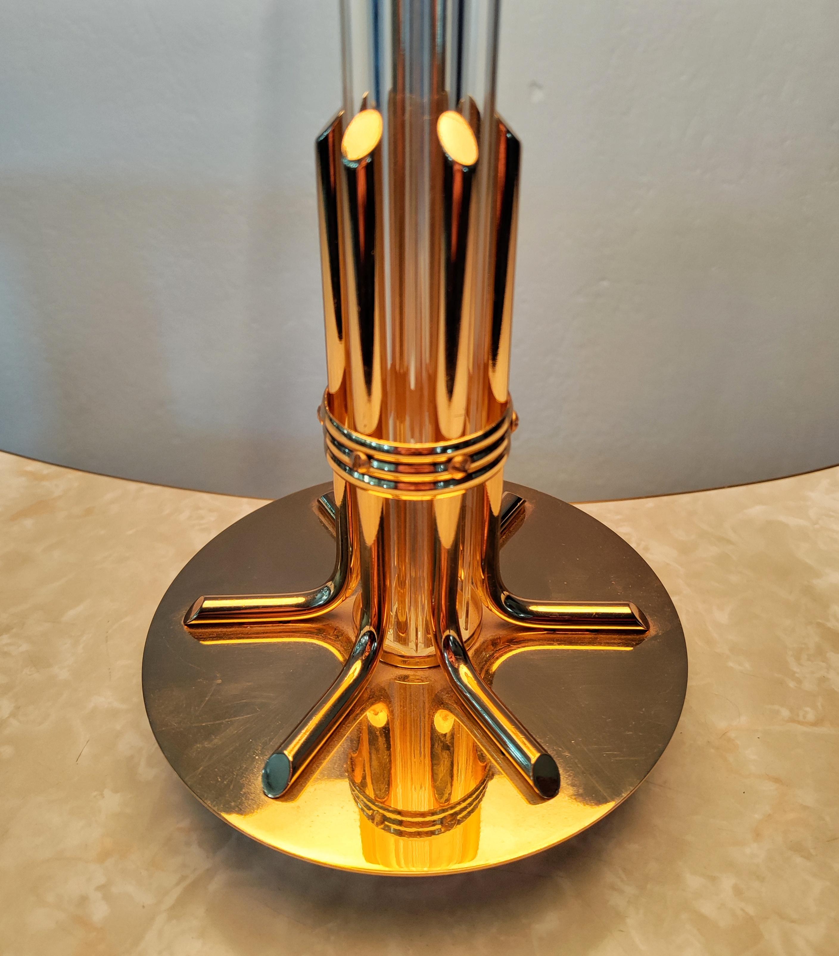 Late 20th Century Hollywood Regency Table Lamp in Brass and Lucite, Solken Leuchten, Germany 1970s