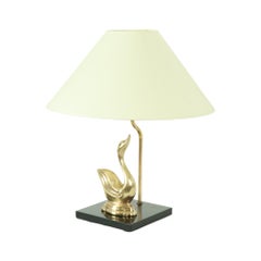 Hollywood Regency Table Lamp Regina Massive Swan Lamp 46cm