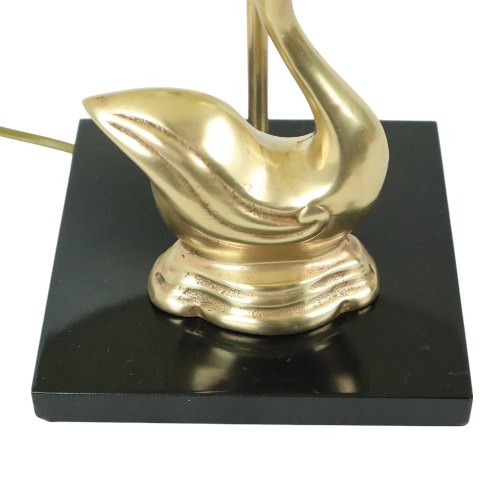 Mid-20th Century Hollywood Regency Table Lamp Regina Massive Swan Lamp 46cm For Sale