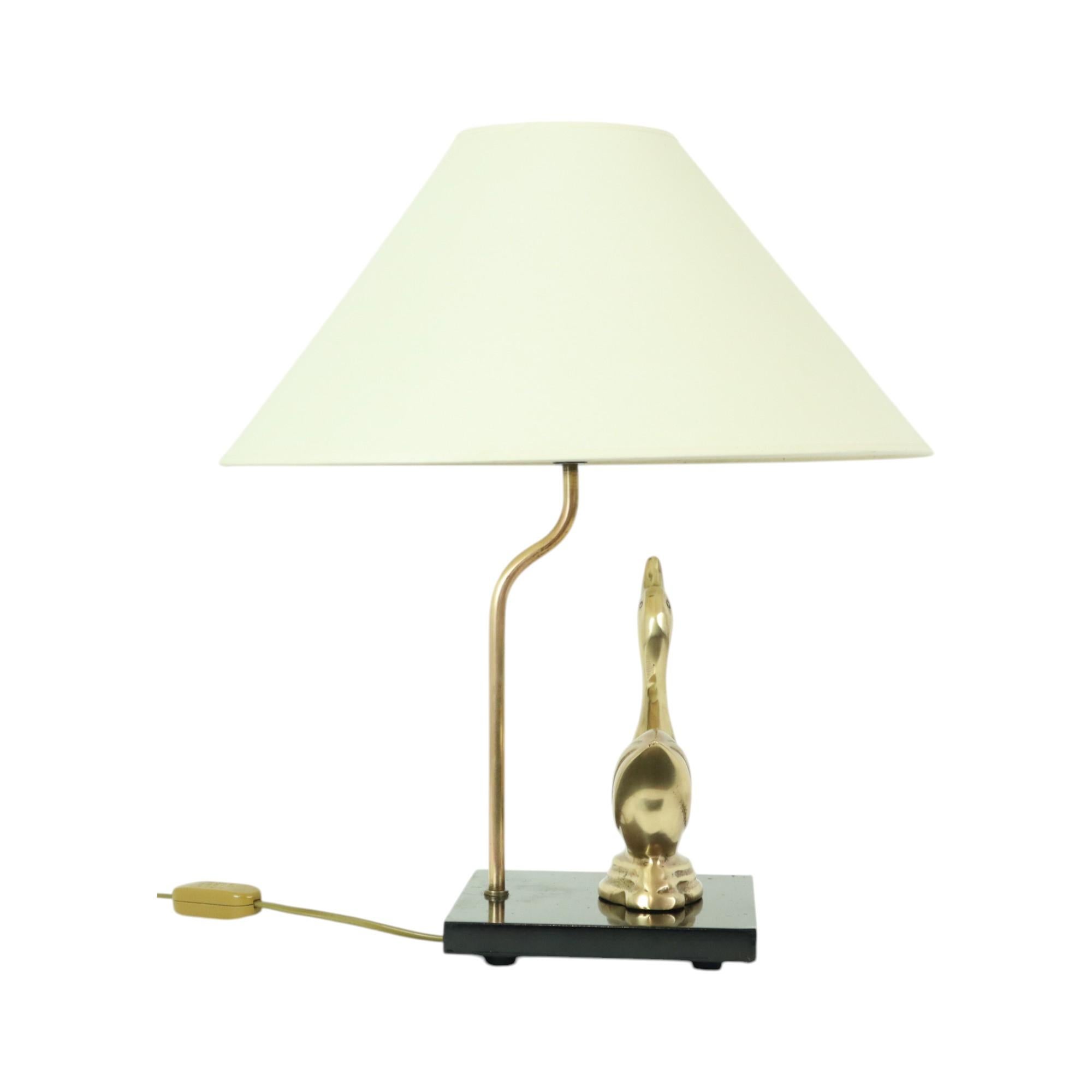 Hollywood Regency Table Lamp Regina Massive Swan Lamp 46cm For Sale 2