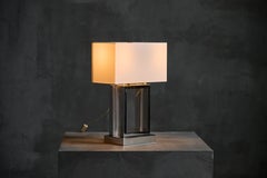 Hollywood Regency Table Lamp with Chrome and Plexiglass Base, France, 1970s