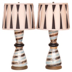 Hollywood Regency Table Lamps, a Pair