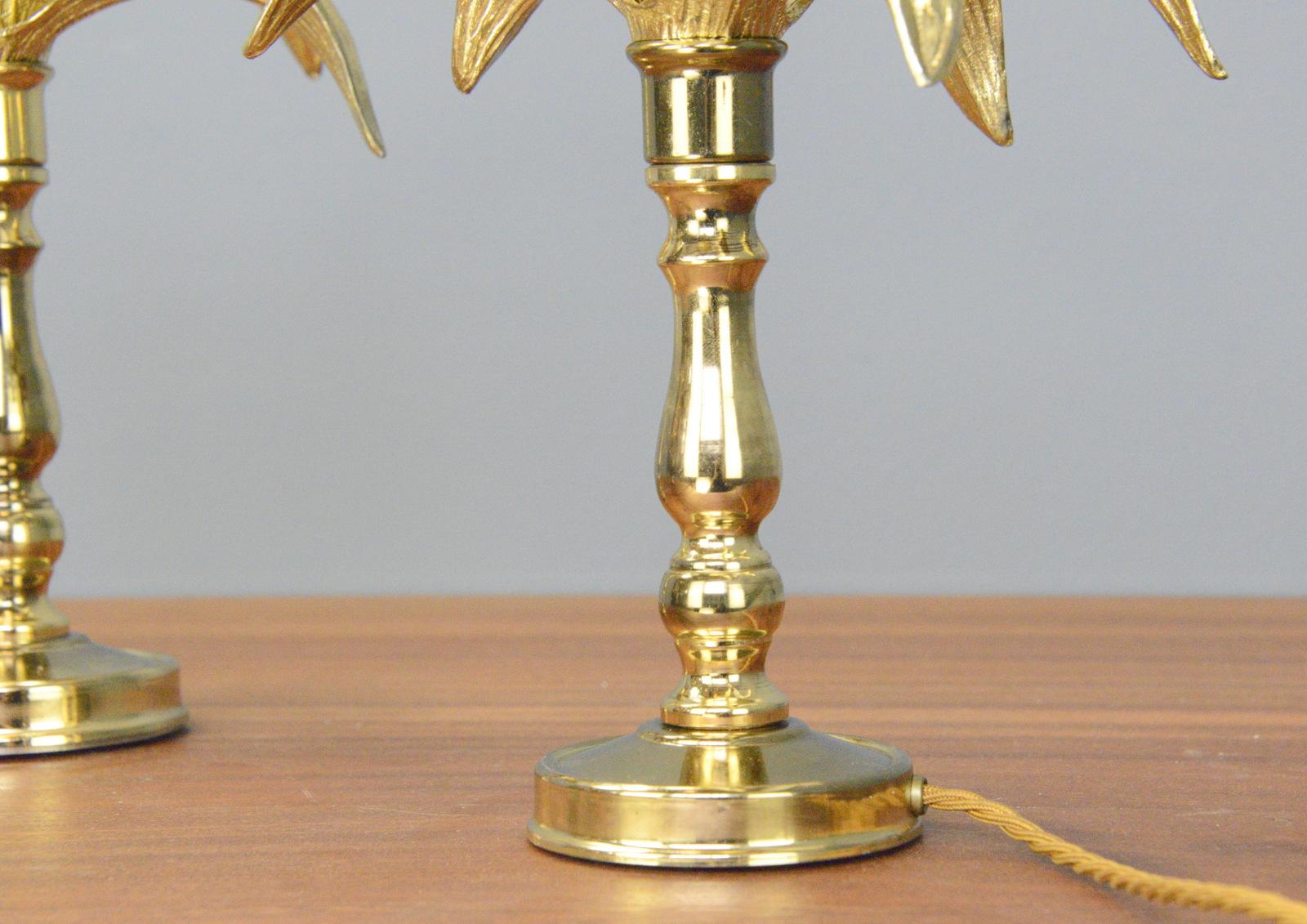 Brass Hollywood Regency Table Lamps by Massive, circa 1970s