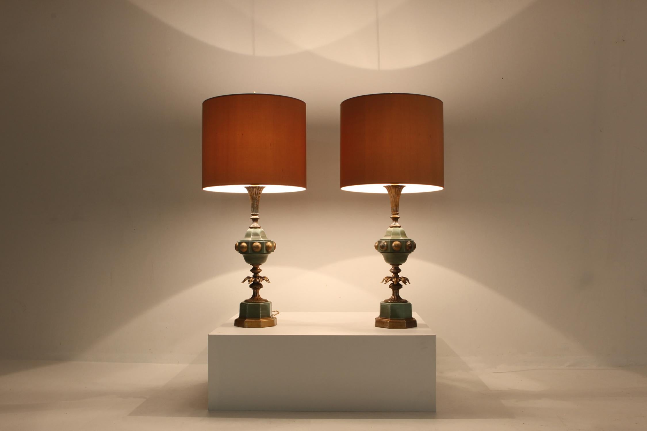 Hollywood Regency Table Lamps (Messing)