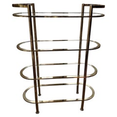 Hollywood Regency Tall Bar Cart or Shoe Rack