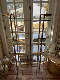 Hollywood Regency Tall Tiered Bar Cart