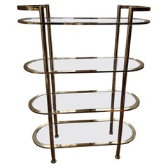 Hollywood Regency Tall Tiered Bar Cart