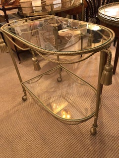 Hollywood Regency Tassel Bar Cart
