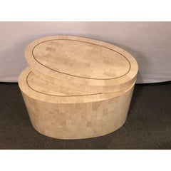Mid-Century Modern Tessellated Bone Expanding Coffee or End Table