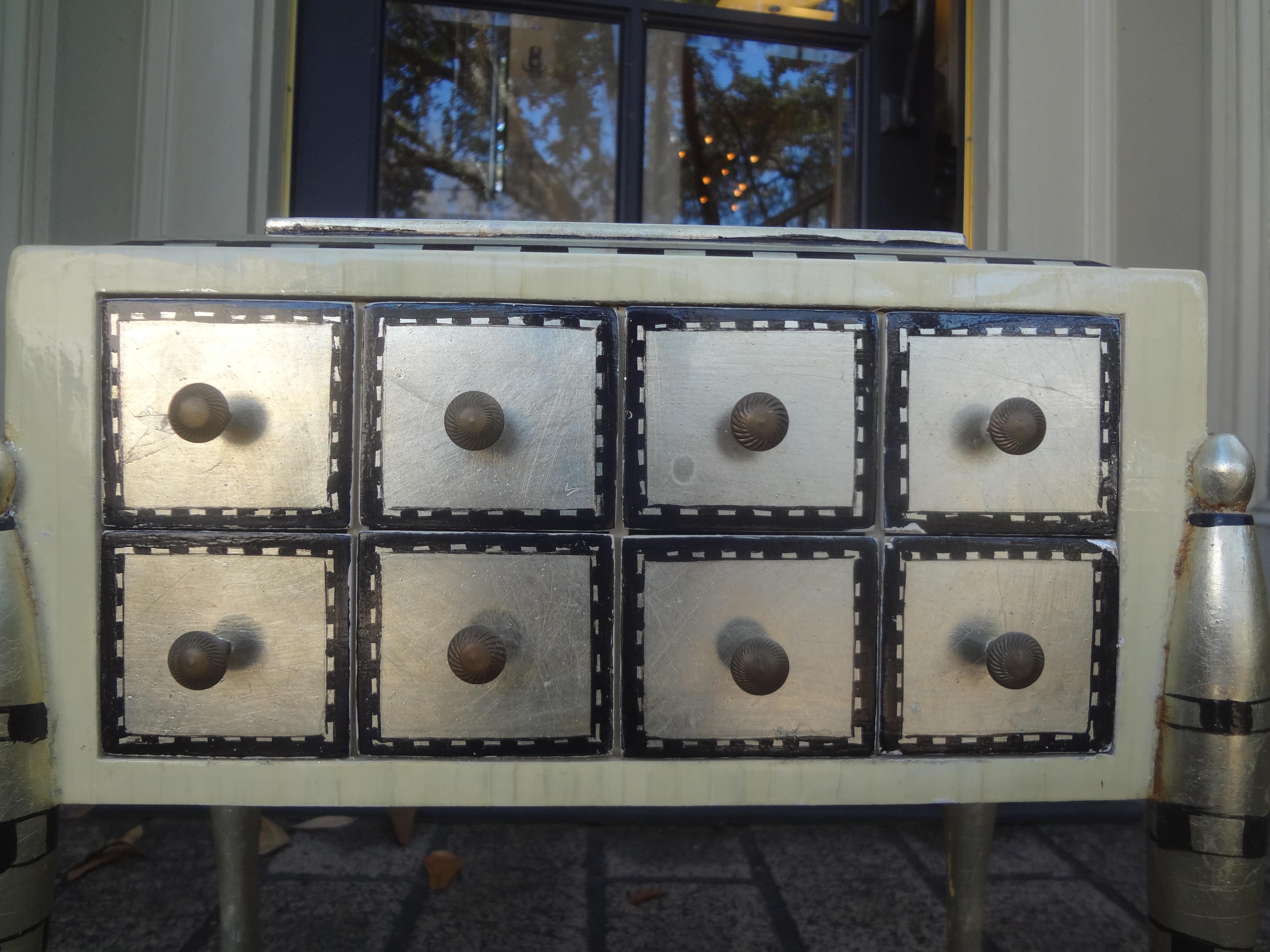 Unknown Hollywood Regency Tessellated Box Or Chest For Sale