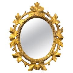 Hollywood Regency Tole Toleware Gilt Wood Vanity Mirror Vintage, Italy, 1920s Hollywood Regency Tole Toleware Gilt Wood Vanity Mirror Vintage, Italy, 1920s