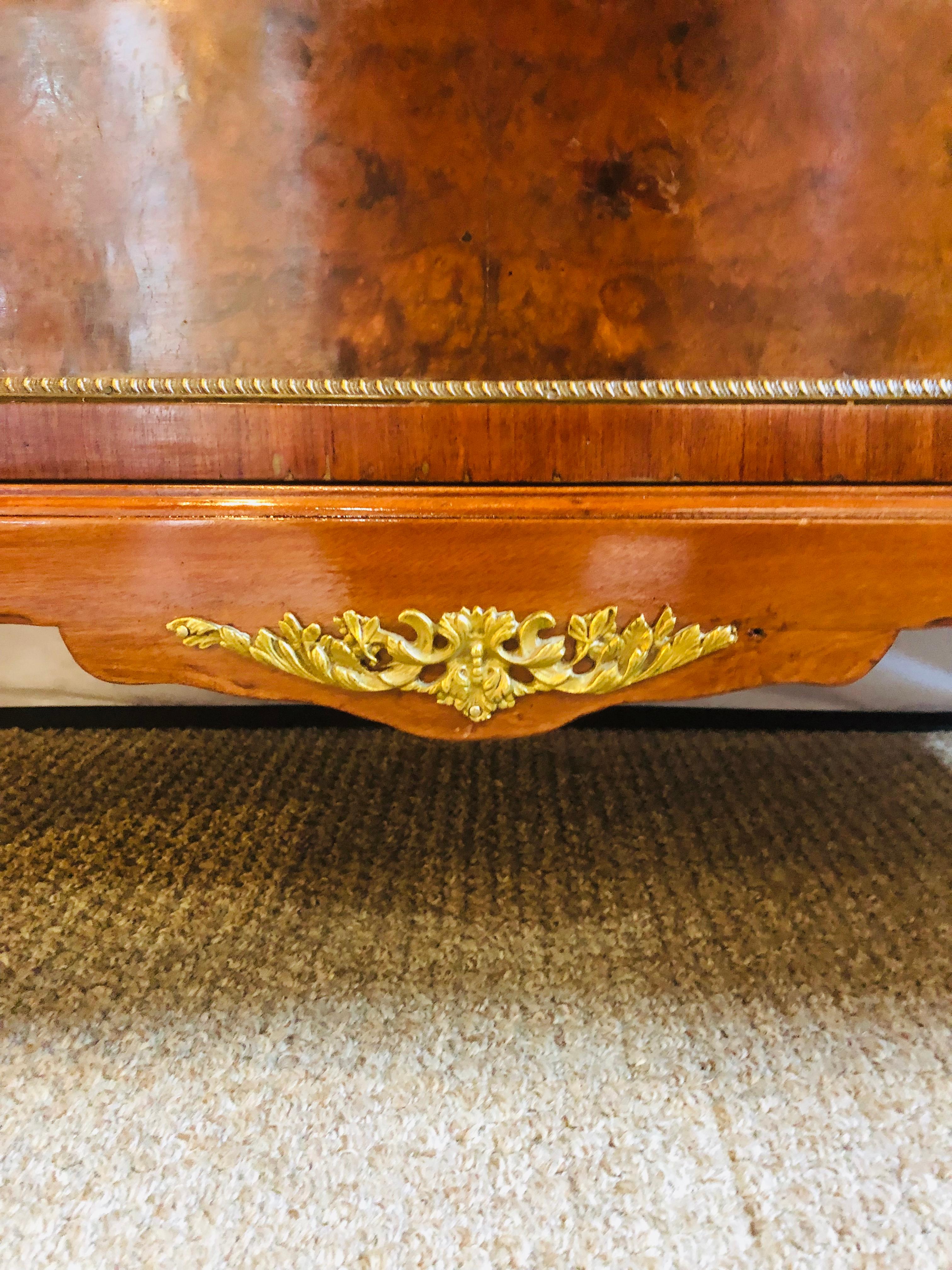 20th Century Hollywood Regency Tortoise Shell Finish Marble Top Commode 