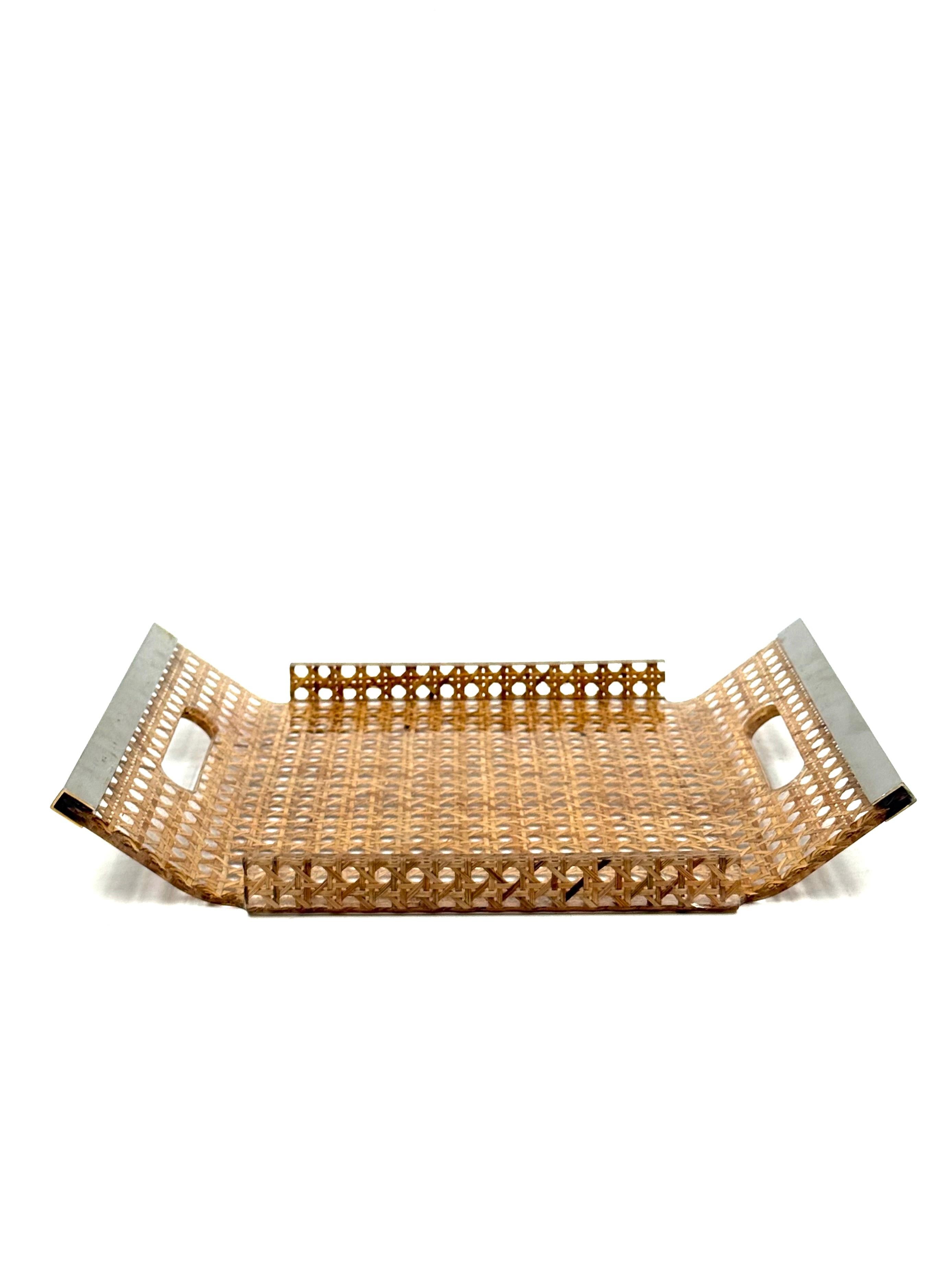 Laiton Hollywood regency tray / vide poche, Christian Dior France ca. 1980 en vente