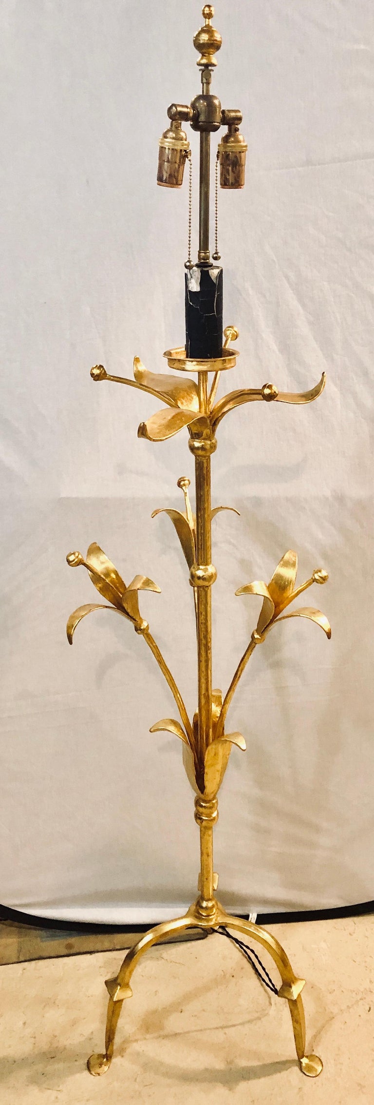Hollywood Regency Tulip Form Solid Bronze Floor Standing or Tall Lamp ...