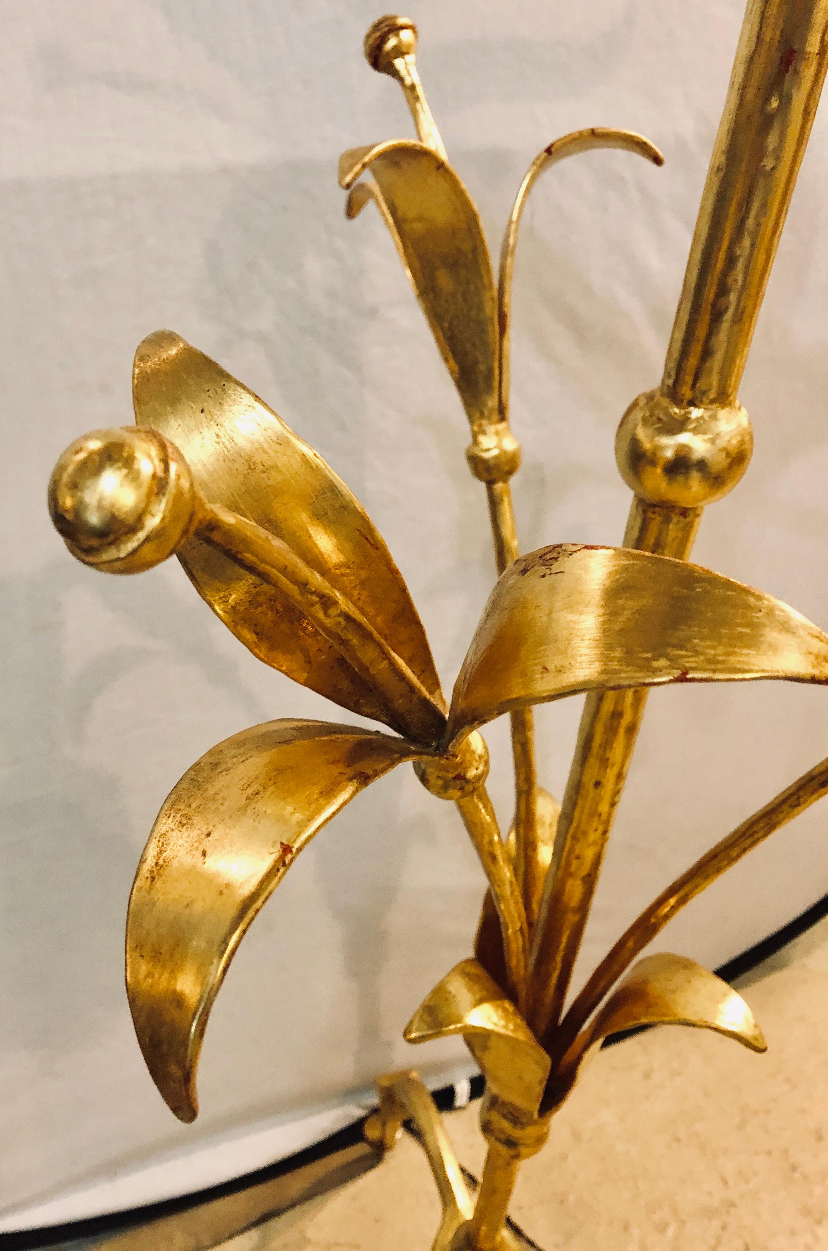 Bronze Designer français, Hollywood Regency, lampadaire, bronze, motif de Branch, années 1960 en vente